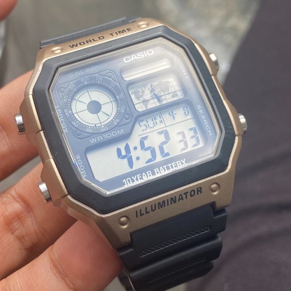 Casio Watch for Men Brown Color New Battery Installed Inside 38mm Diameter - Picture 4 of 6